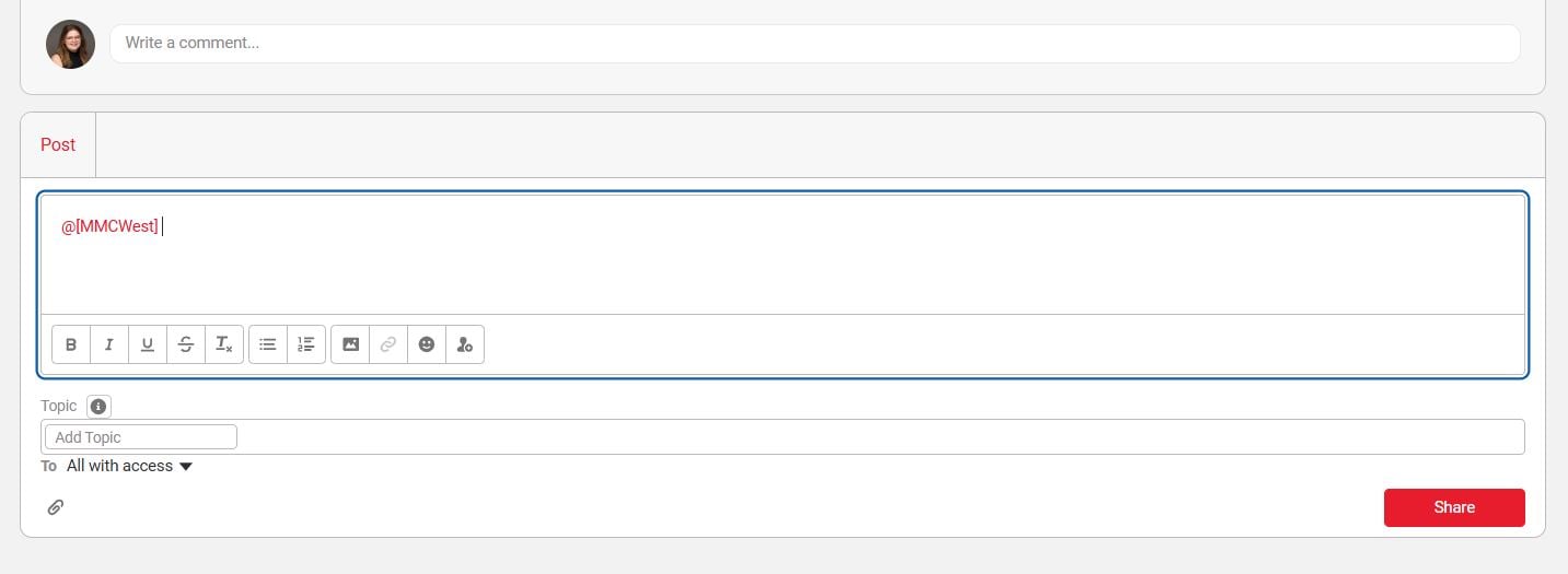 A screenshot of the communication portal between a maker and requestee on the MMC website.