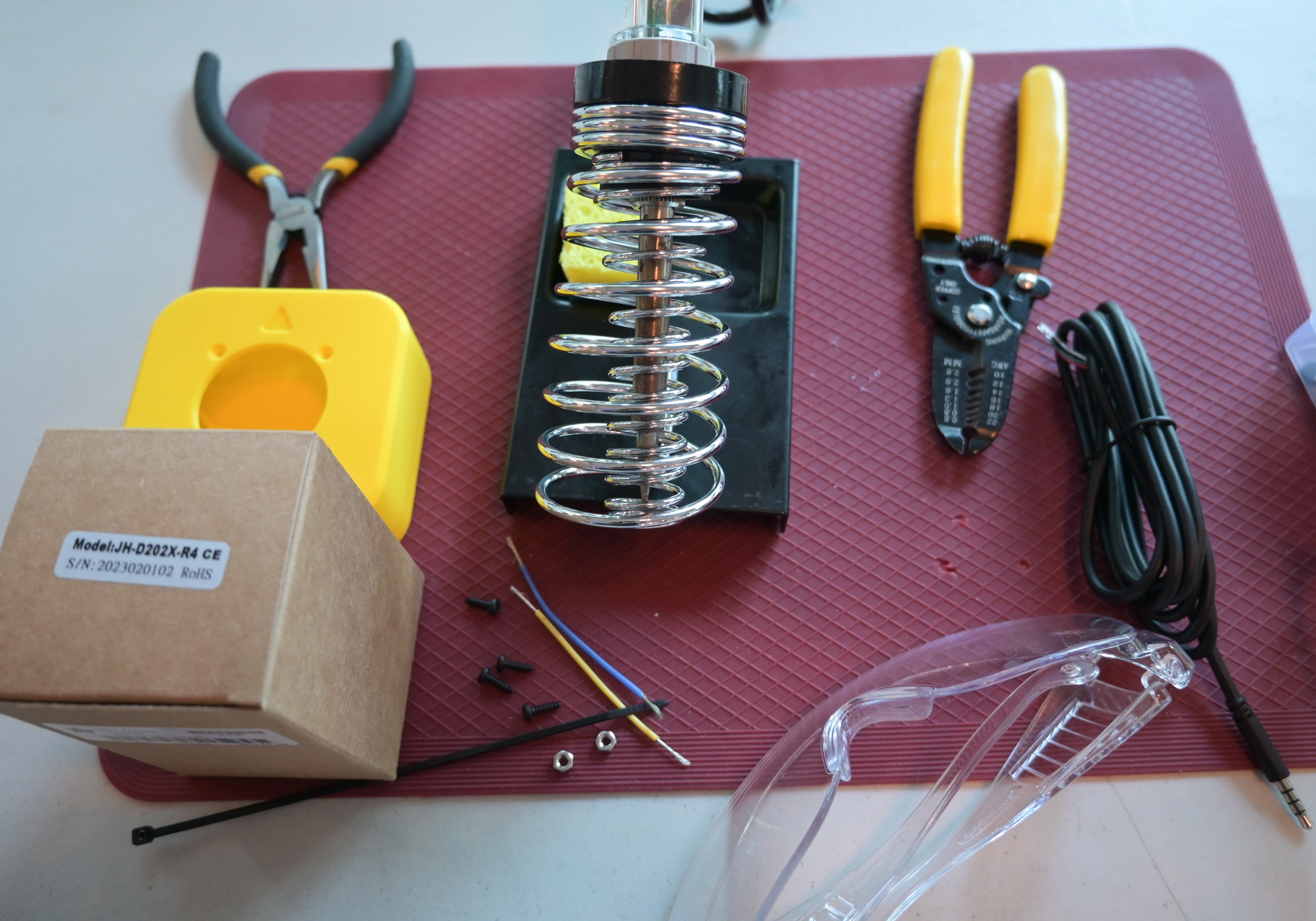 Image of assorted tools and parts ready to be assembled.