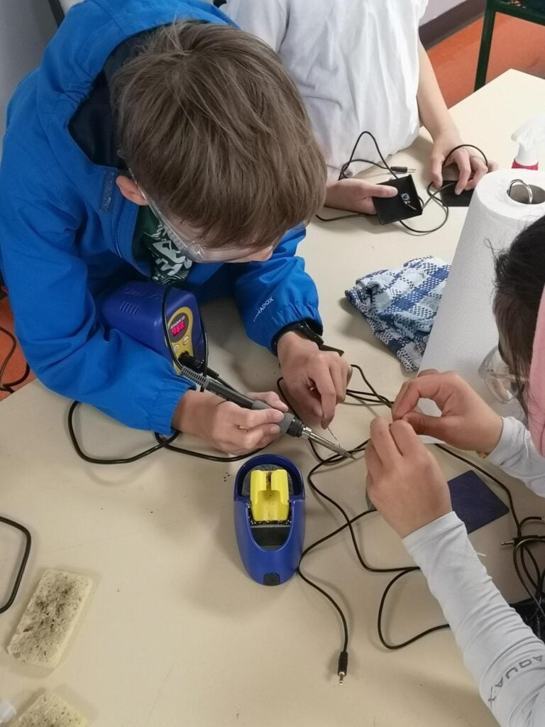 A child making assistive tech.