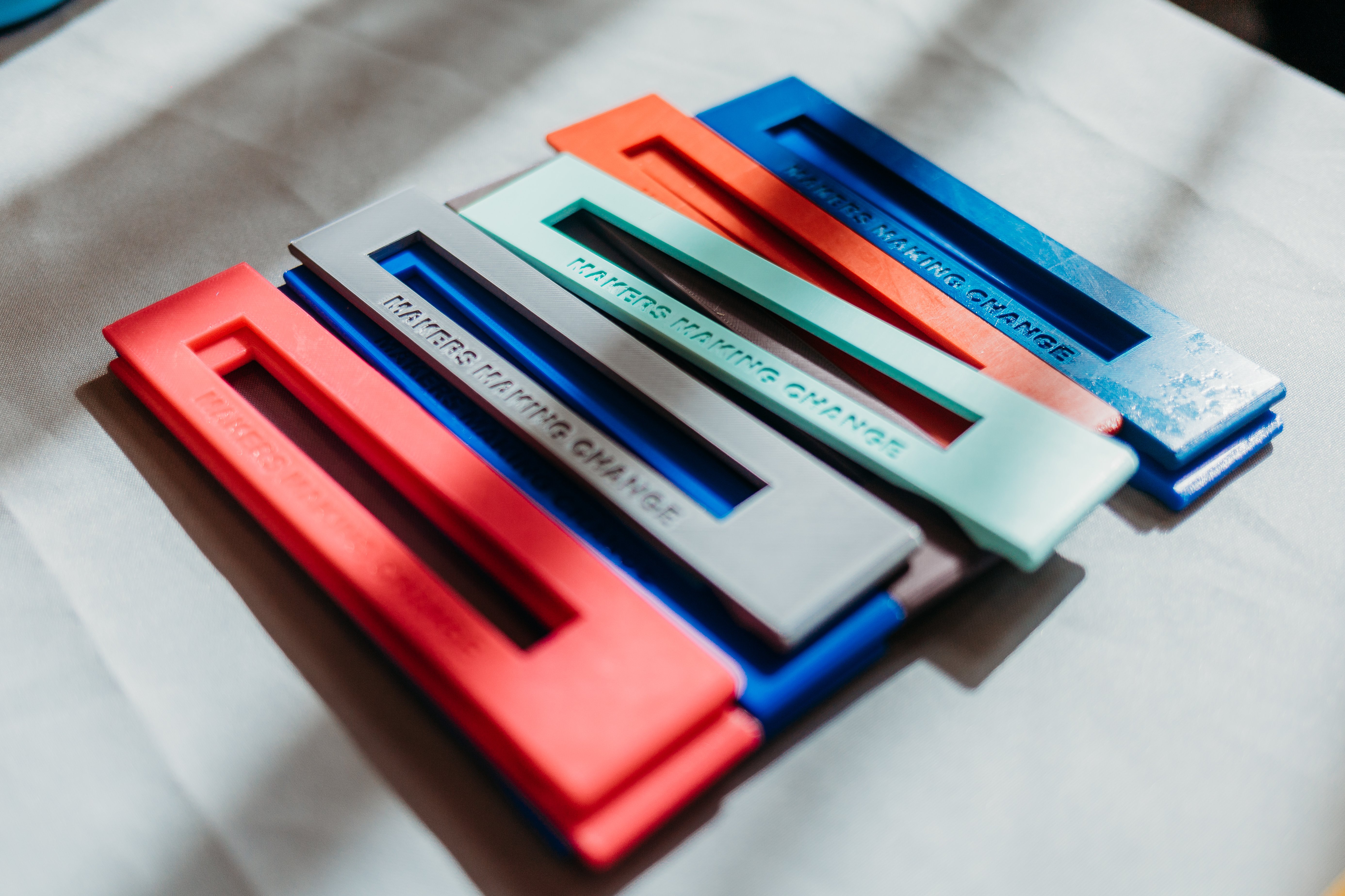 Stacks of 3D printed reading bars