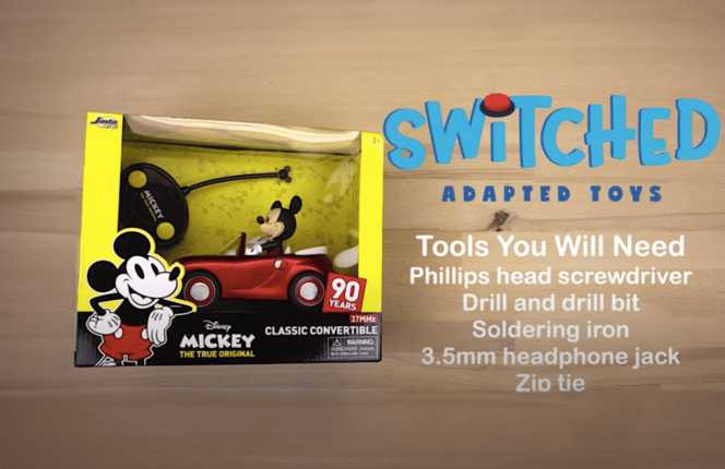 A Disney Mickey Mouse remote contorl car in its original packaging.