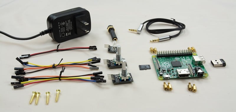 Electronic parts for the music box player.