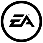 Electronic Arts (EA) logo in black.