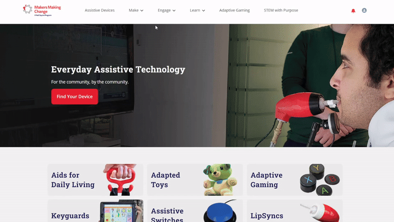 Animation of how to volunteer for 3d print jobs on the makers making change website