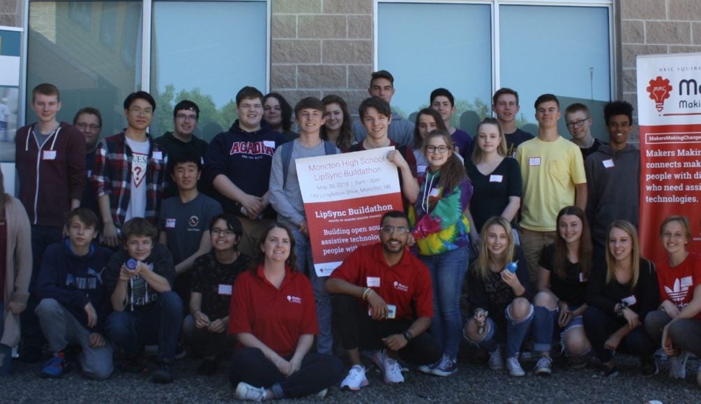 Group photo of Moncton High School students.