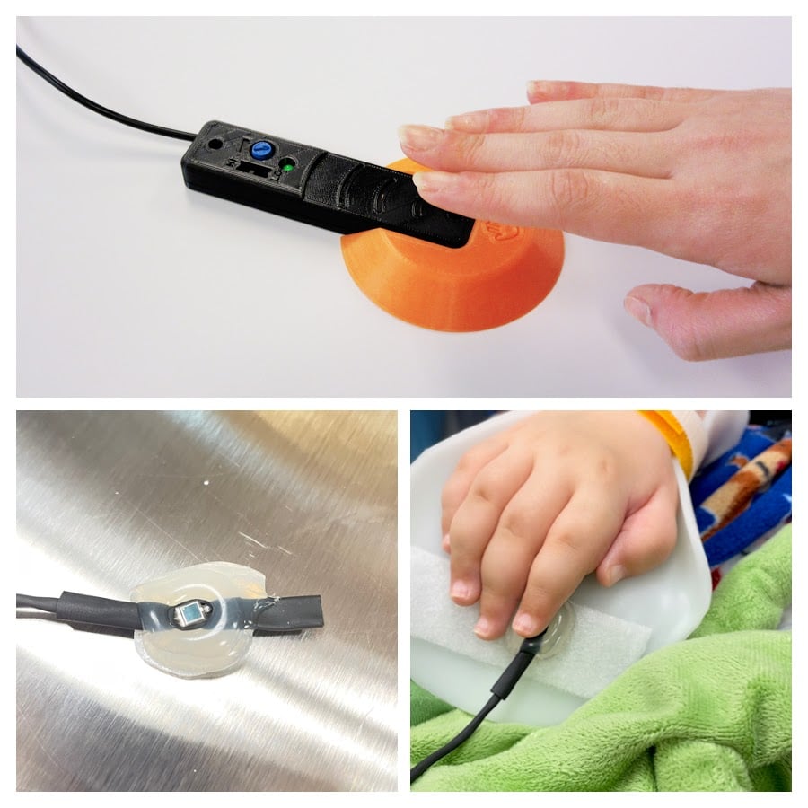 A collage of users using the Proximity Switch.