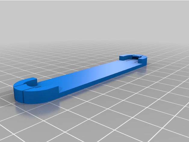 A computer rendering of a oval bracket.