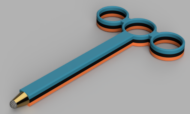 Three ring finger stylus.