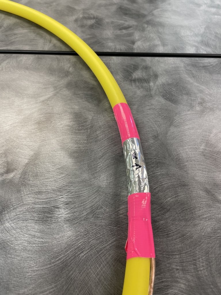 Adding coloured tape for visual effect