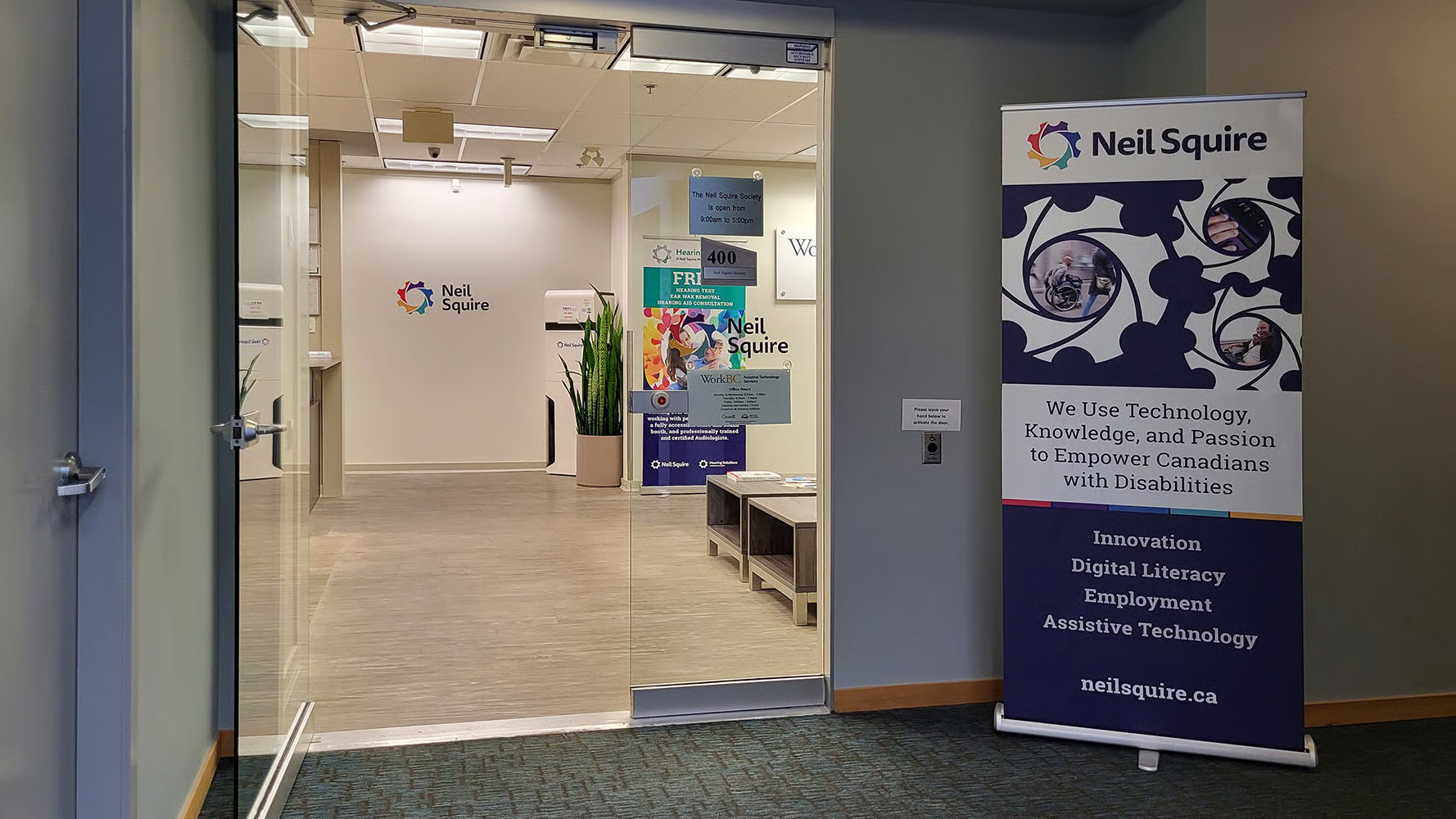 Neil Squire Burnaby office entrance