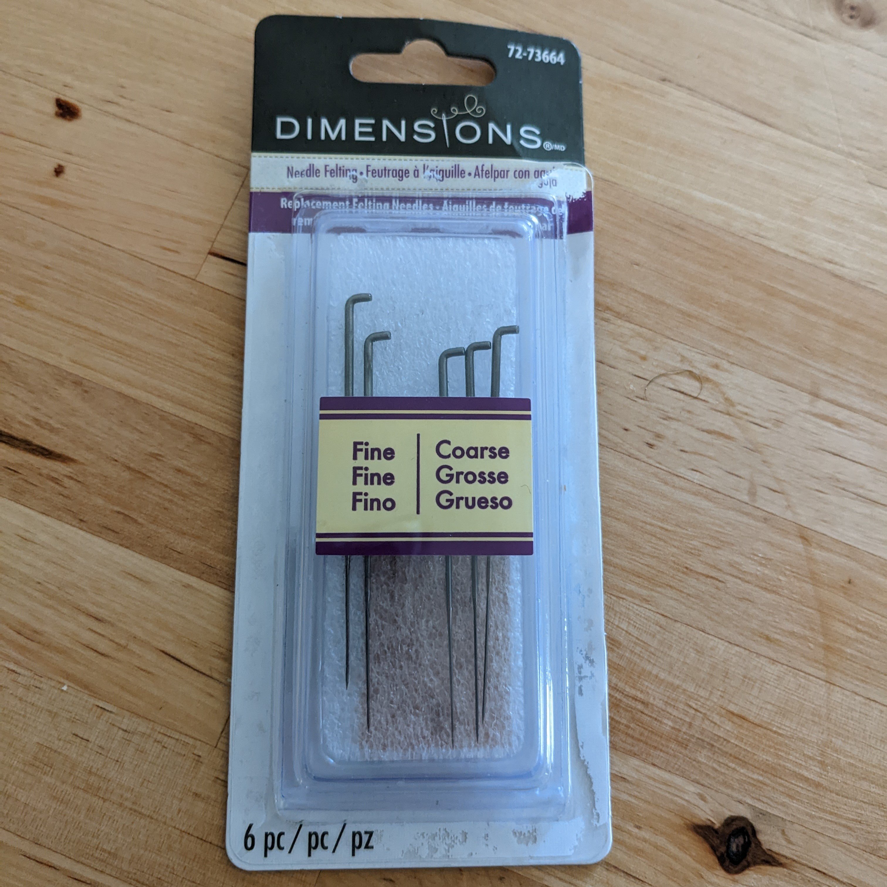 A package of felting needles compatible with the Felting Needle Holder.