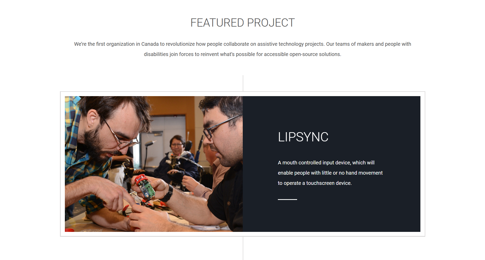 A screenshot of the Makers Making Change website from 2017