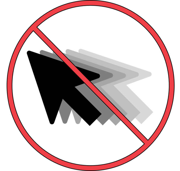 An image of arrows crossed out.