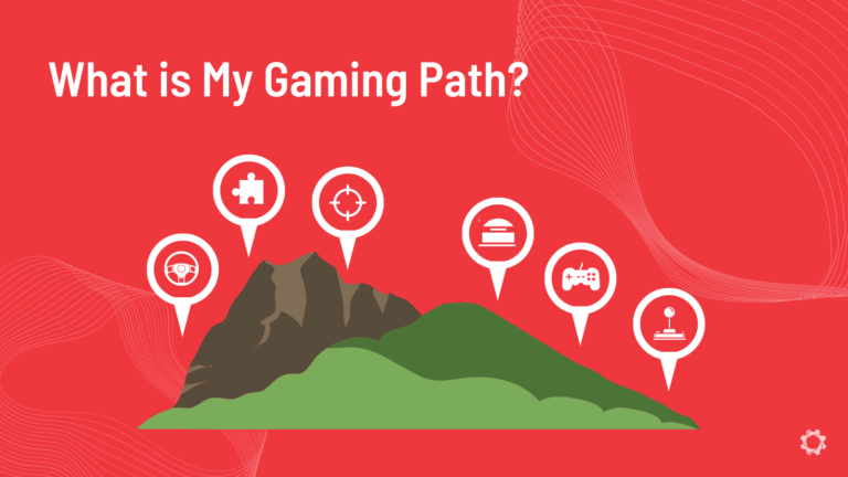 What is My Gaming Path? graphic with different icons to represent the stages of the gaming path.
