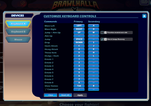 A screen capture of the game Brawlhalla.