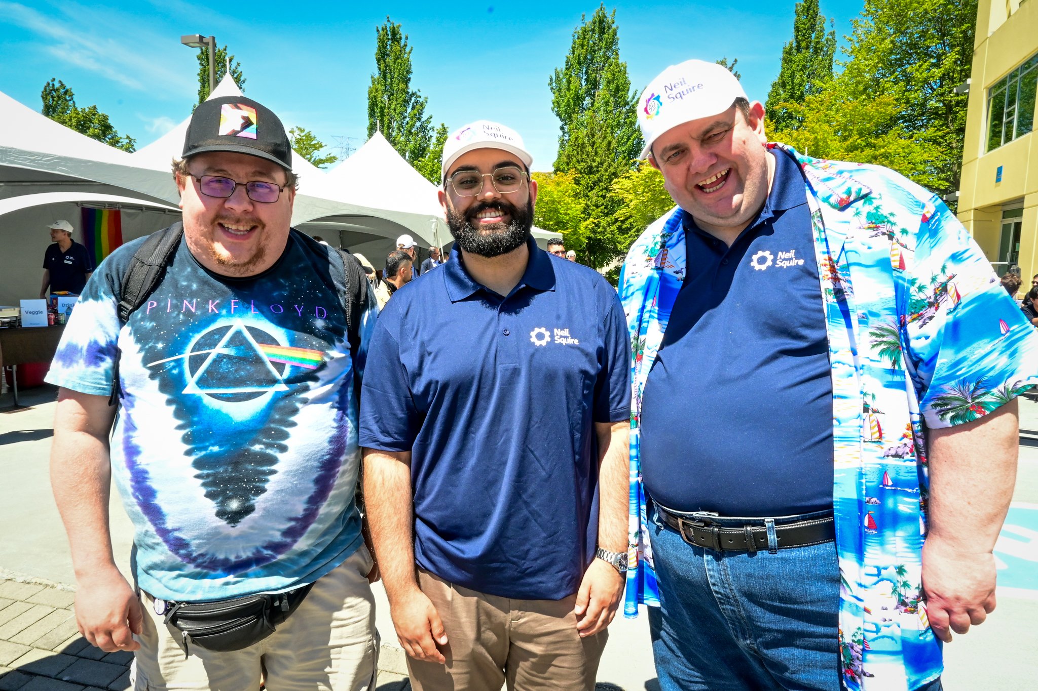 Matthew, Harvey, and Gordon at our 40th Anniversary barbecue in Burnaby.