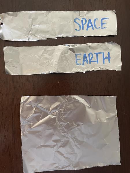 Aluminum foil labelled