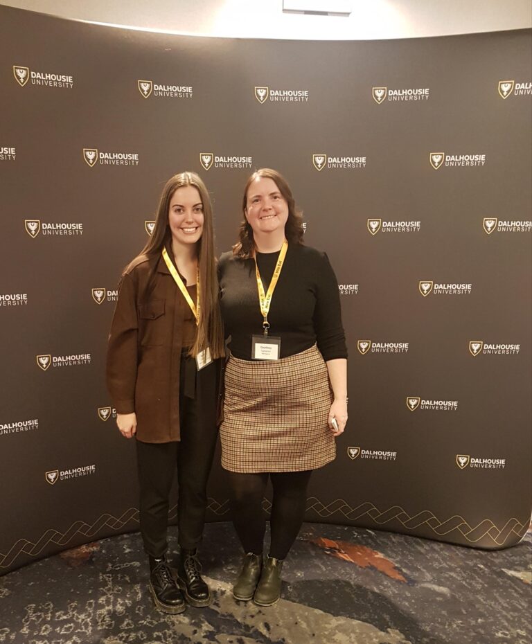 A Dalhousie student and Courtney, regional coordinator, at the Dalhousie Top Co-op Employer Awards.