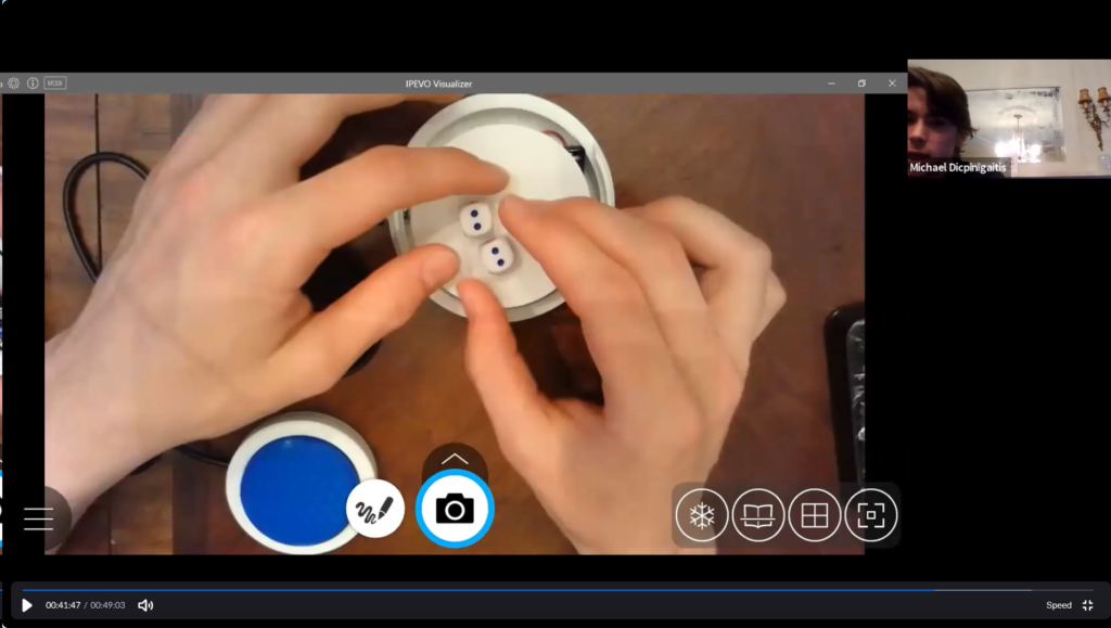 Virtual build of a Dice Spinner.
