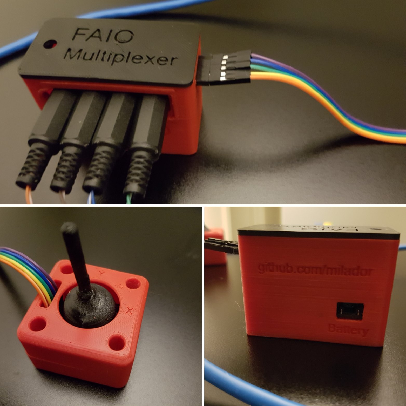 Picture of the FAIO multiplexer with with joystick