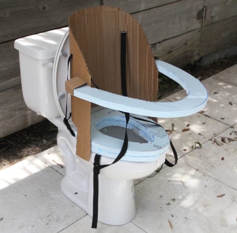 An adapted toilet.