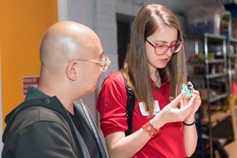 A MMC staff member pictured at the Bell LipSync Buildathon in October 2017.