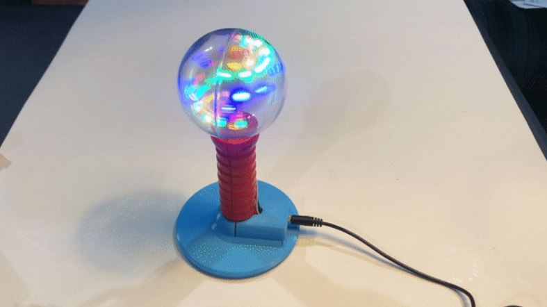 switch adapted spinning light wand with a switch plugged in