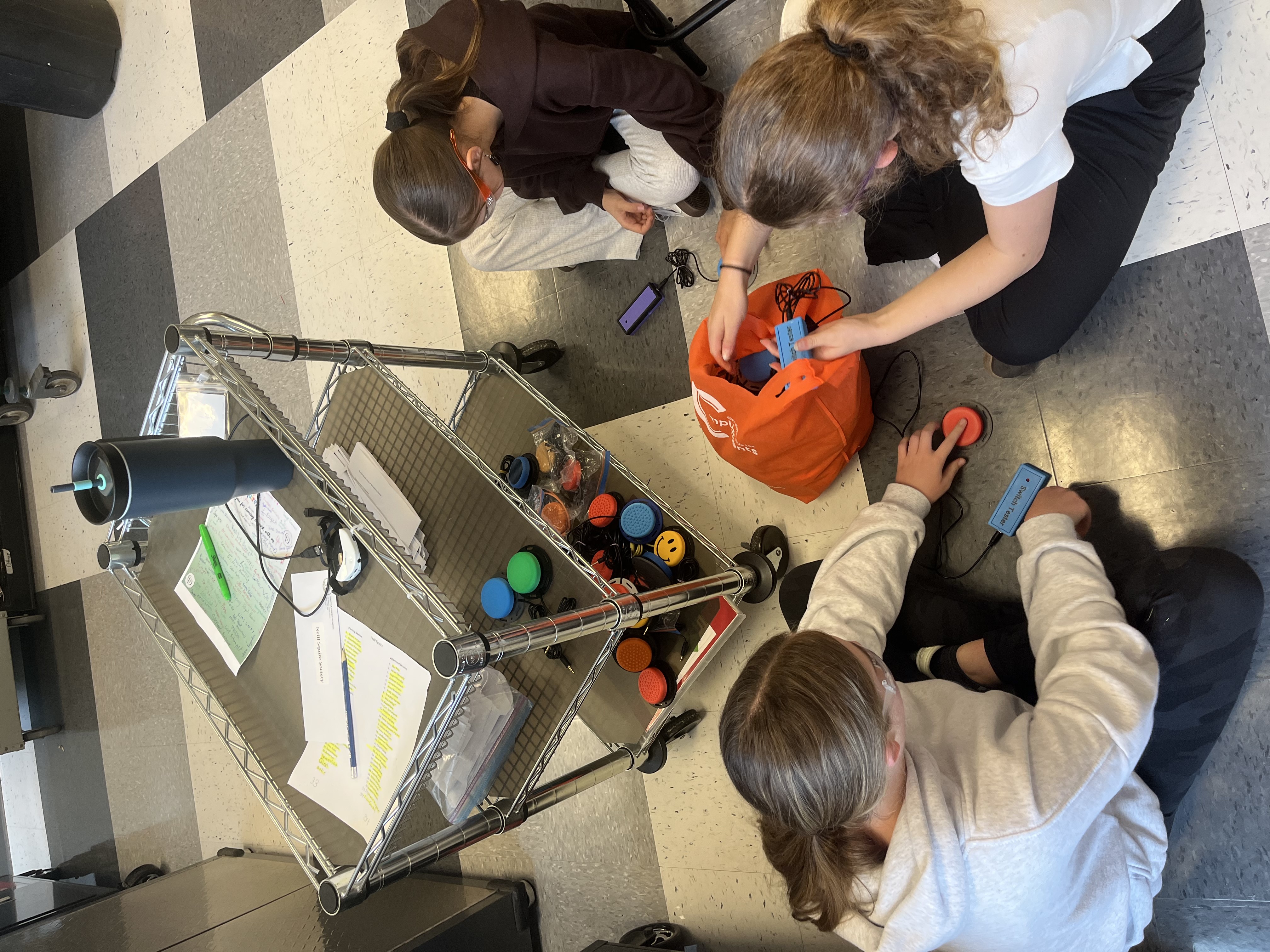 Gretna Green students test their switches.