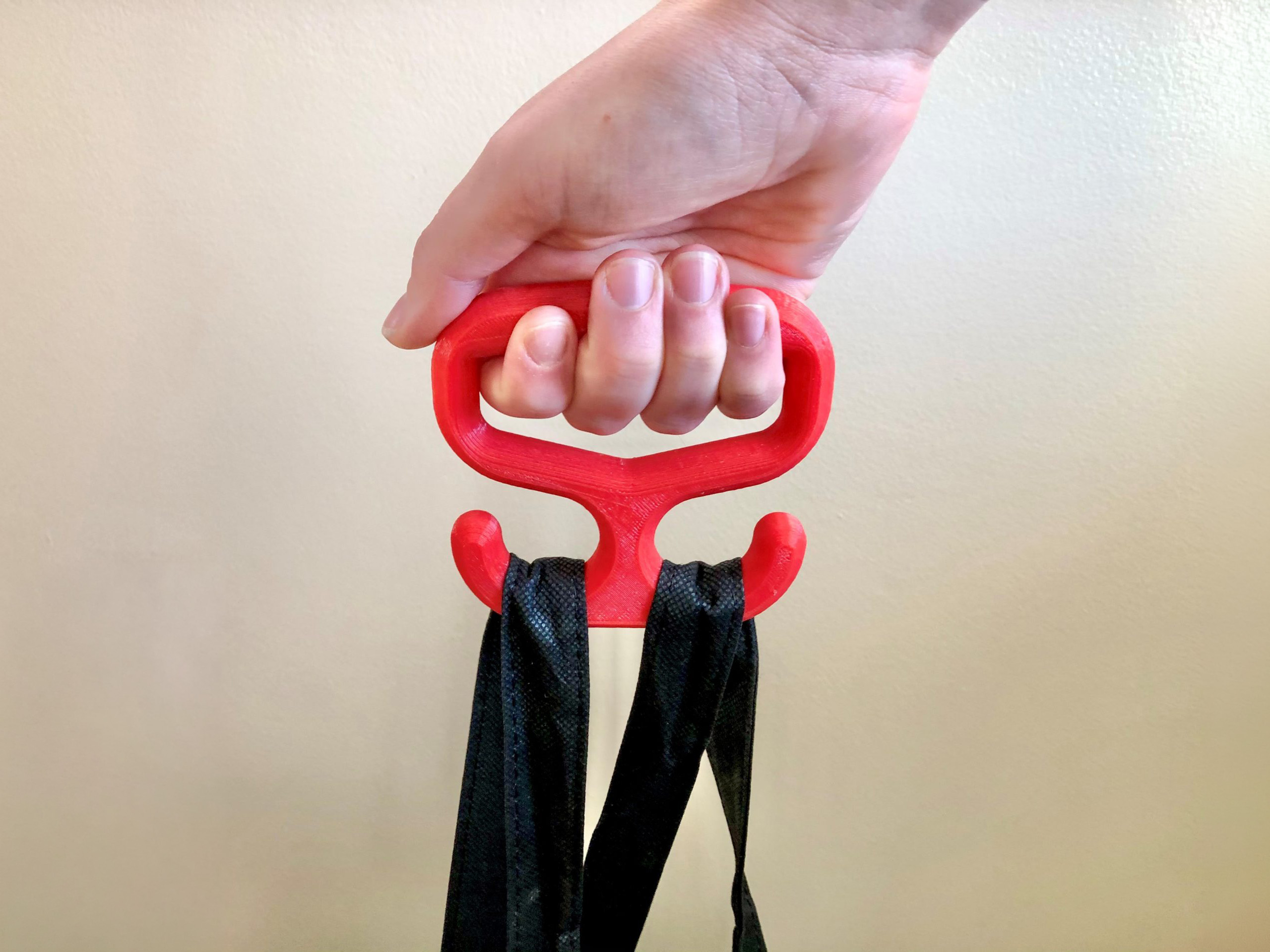 bag carrier in use