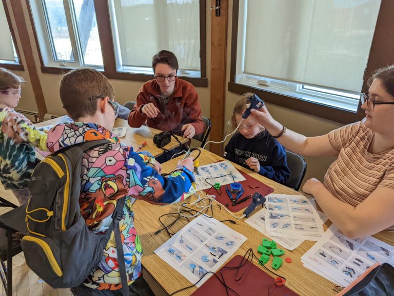 A table of users building assistive tech.