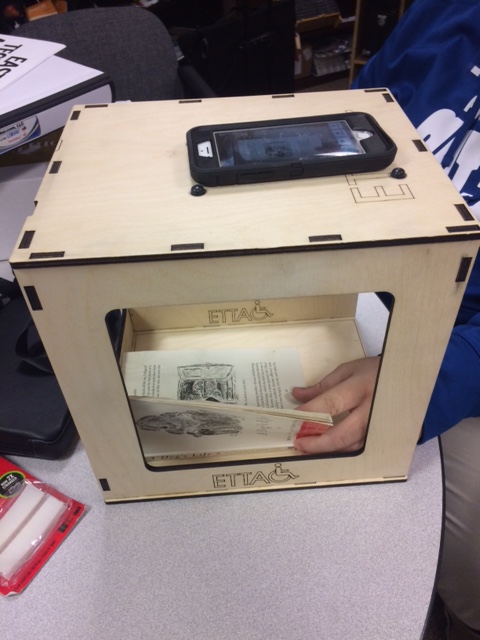This is the Laser Cut Phone Document Scanner Stand to scan a document with ease