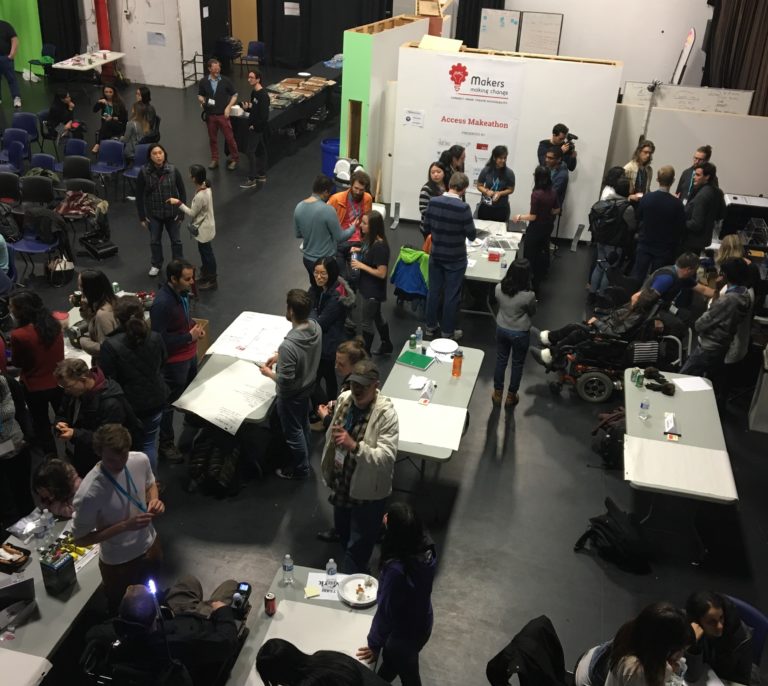 An overhead view of the Access Marathon event.