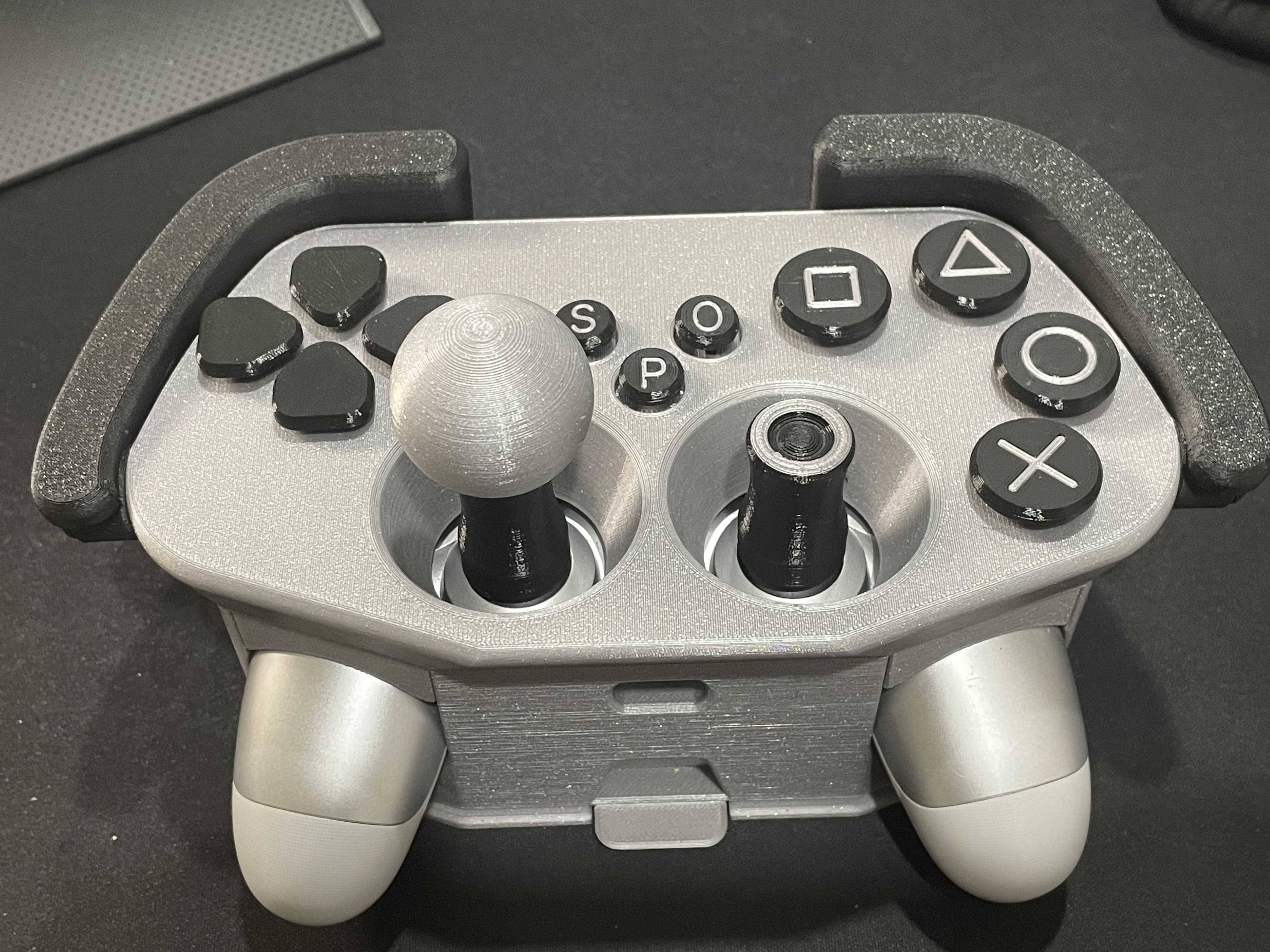PS4 Controller installed in the adaptive case