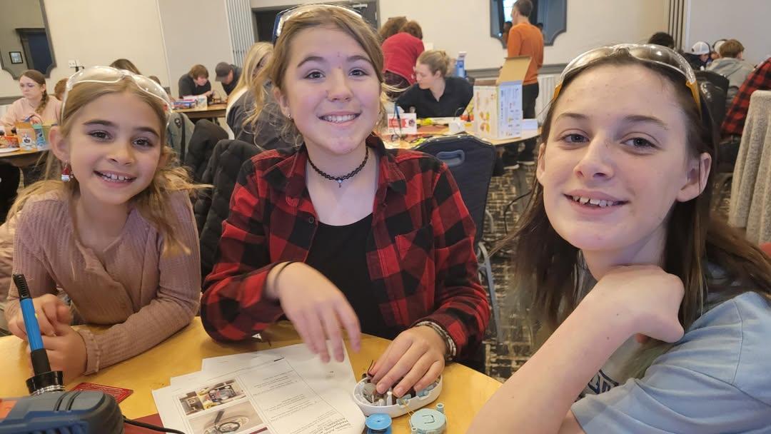 Young volunteers at the Fredericton build event.