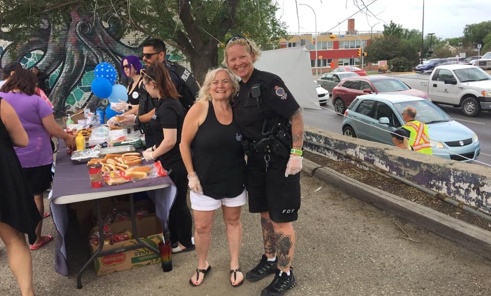 Regina Police pictured at a Community Engagement Unit event.
