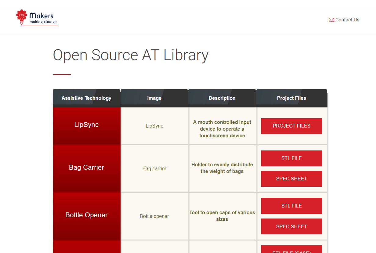 A screenshot of the initial AT Library that launched in 2017, featuring a much more basic layout.