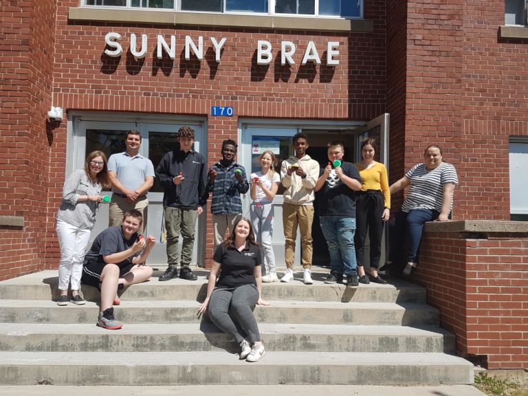 Makers pictured in front of Sunny Brae.