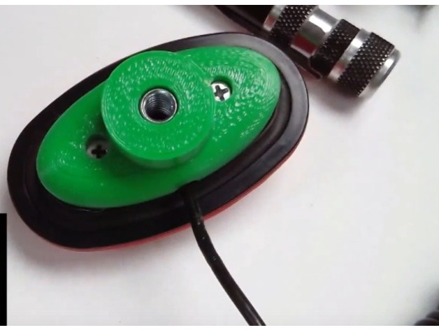 3d printed camera mount adapter attached to back of Oval Jelly Bean switch