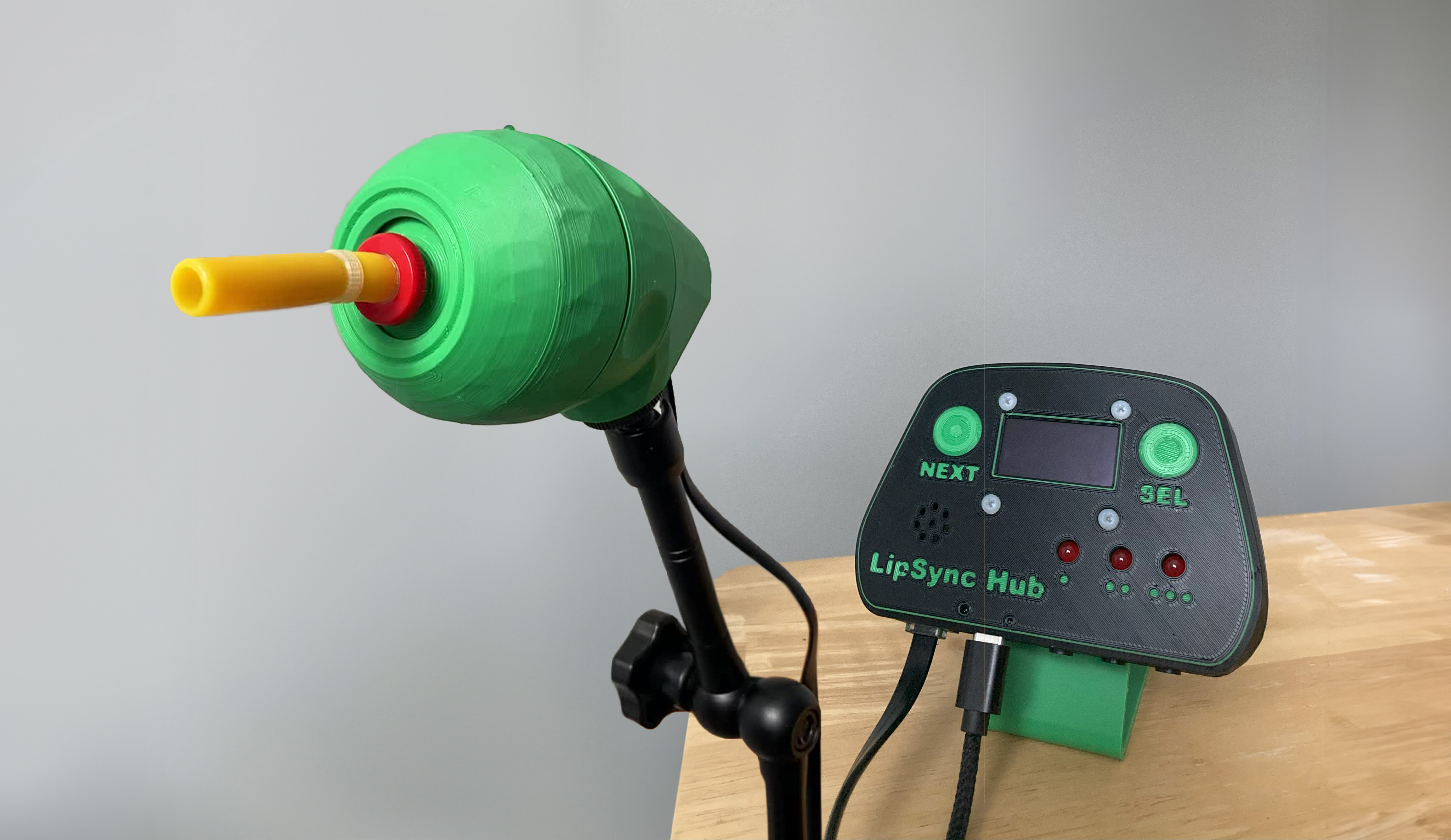 The most recent update of the LipSync, with separate joystick and hub components.